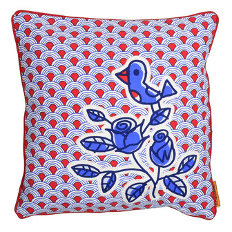 Kussen Blue bird 50x50cm